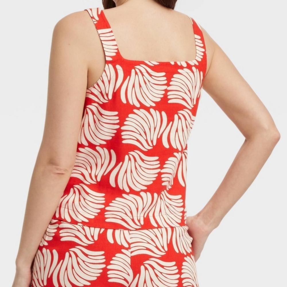 (Q) Perfect For Summer NWT linen Tank Top, Size:XS, BRAND: A